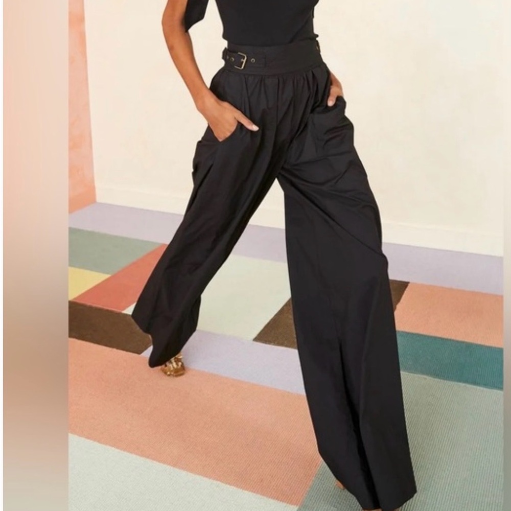 Ulla Johnson Black Wide-Leg Pants